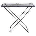 Vilde, suszarka na pranie, metalowa i rozsuwana, czarna, rozmiar XXL, 108-182 cm