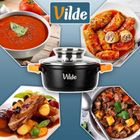 Vilde, Terruna Aroma, garnek ze szklaną pokrywką, granitowy, 16 cm, 1,2l