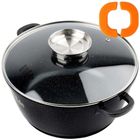 Vilde, Terruna Aroma, garnek ze szklaną pokrywką, granitowy, 28 cm, 5,8l