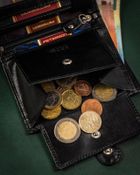 Zestaw prezentowy: Portfel skórzany, Brelok, czarny, Peterson