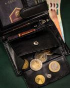 Zestaw prezentowy: Portfel skórzany, Brelok, czarny, Peterson