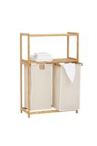 5five Simply Smart, regał bambusowy z koszem na pranie, Tidy box,, 72-33-109 cm