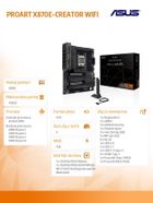 Asus, płyta główna, PROART X870E-CREATOR WI FI AM5 4DDR5 HDMI/USB-C