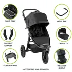 Baby Jogger, City Elite 2w1, wózek spacerowy z gondolą, terenowy, briar green