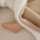 BabyOno, kocyk bawełniany z ociepleniem, beżowy, 75-100 cm