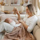 BabyOno, Królik, kocyk z przytulanką, beżowy