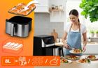Berdsen, frytkownica beztłuszczowa, air fryer, 1700W, srebrny, 8l, BD-659