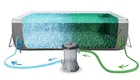 Bestway, basen stelażowy z pompą filtrującą i akcesoriami, prostokątny, 412-201-122 cm, zestaw 11w1