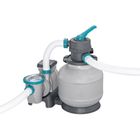 Bestway, basen stelażowy z pompą filtrującą i akcesoriami, szary,132-671 cm, zestaw 11w1