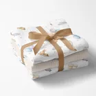 Bocioland, pieluszki muślinowe, marszczone, beżowe, 70-70 cm, 3 szt.