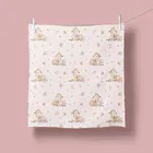 Bocioland, pieluszki muślinowe, marszczone, różowe, 70-70 cm, 3 szt.