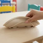 Bocioland, silikonowy talerzyk z przyssawkami i przegródkami, beżowy