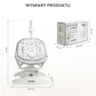Caretero, elektryczny leżaczek i bujaczek 2w1, graphite