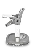 Caretero, Sitron 3w1, krzesełko do karmienia z funkcją huśtawki i chodzika, grey