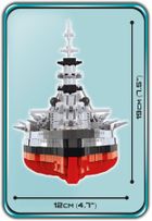 Cobi, Small Army, World of Warships, Battleship Bismarck, klocki, 1974 elementy