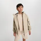 Cool Club, Komplet chłopięcy, Bluza ocieplana, Szorty, beżowy