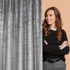 Eurofirany, zasłona gotowa, Avena, na taśmie, 135-270 cm, stalowy