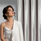 Eurofirany, zasłona gotowa, Cameron, na taśmie, 140-270 cm, beżowy