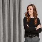 Eurofirany, zasłona gotowa, Vani, na taśmie, 140-270 cm, szary