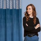 Eurofirany, zasłona zaciemniająca gotowa, Agnes, 140-250 cm, granatowy