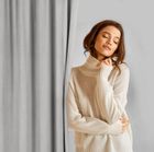 Eurofirany, zasłona zaciemniająca gotowa, na taśmie, Pierre, 140-300 cm, beżowy