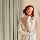 Eurofirany, zasłona zaciemniająca gotowa, na taśmie, Rosa, 140-270 cm, beżowy