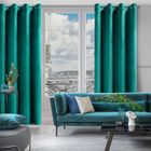 Eurofirany, zasłona zaciemniająca gotowa, Rosa, 140-250 cm, turkusowy