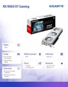 Gigabyte, Radeon RX 9060XT GAMING OC WHITE 16GB GDDR6 128bit, karta graficzna, HDMI/2DP