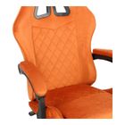 HaloFuture, fotel gamingowy, z podnóżkiem, brązowy