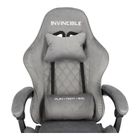 HaloFuture, fotel gamingowy, z podnóżkiem, szary