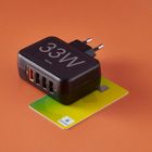 Hama, 33W, ładowarka sieciowa, 4xUSB‑A, czarna