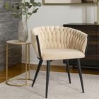 Hedo, Glamour, krzesło welurowe, beżowe