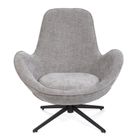 Homla, Lunaire, fotel obrotowy, welurowy, szary, 86-76-87 cm