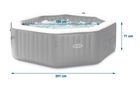 Intex, dmuchane SPA jacuzzi z hydromasażem, 4 os., 201-71 cm