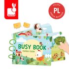 Janod, Busy Book, Farma, książeczka sensoryczna z zadaniami