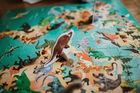 Janod, Dinozaury, puzzle edukacyjne z figurkami 3D, 200 elementów