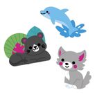 Janod, duże naklejki, zwierzęta, 50 szt.