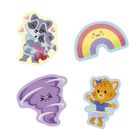 Janod, naklejki, emocje, 100 szt.