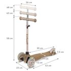 Kidwell, Uno, hulajnoga 3-kołowa LED, balansowa, złota