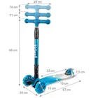 Kidwell, Vento, hulajnoga 3-kołowa, balansowa, niebieska