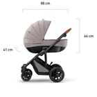 Kinderkraft, Prime, wózek wielofunkcyjny 3w1, Beige