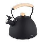 Kinghoff, czajnik z gwizdkiem, czarny mat, 2,5l, kh-1999