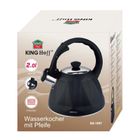 Kinghoff, czajnik z gwizdkiem, czarny mat, 2l, kh-1997