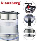 Klausberg, czajnik elektryczny, szklany, 1,7l, LED, RGB, KB-7888