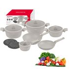 Klausberg, zestaw garnków marmurkowych, 12 elementów, kb-7969