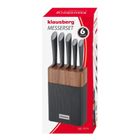 Klausberg, zestaw noży w bloku akacjowym, kb-7979