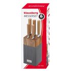 Klausberg, zestaw noży w bloku akacjowym, kb-7983