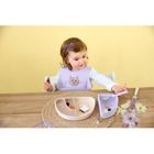 Lassig, Tiny Team, zestaw silikonowych naczyń, kotek, 3 szt.