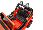 Lean Cars, Jeep Rubicon, pojazd na akumulator 4-4, DK-JWR556 4-200W 24V, pomarańczowy