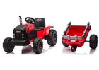 Lean Cars, traktor z przyczepą, pojazd na akumulator, CH9959B 24V, czerwony